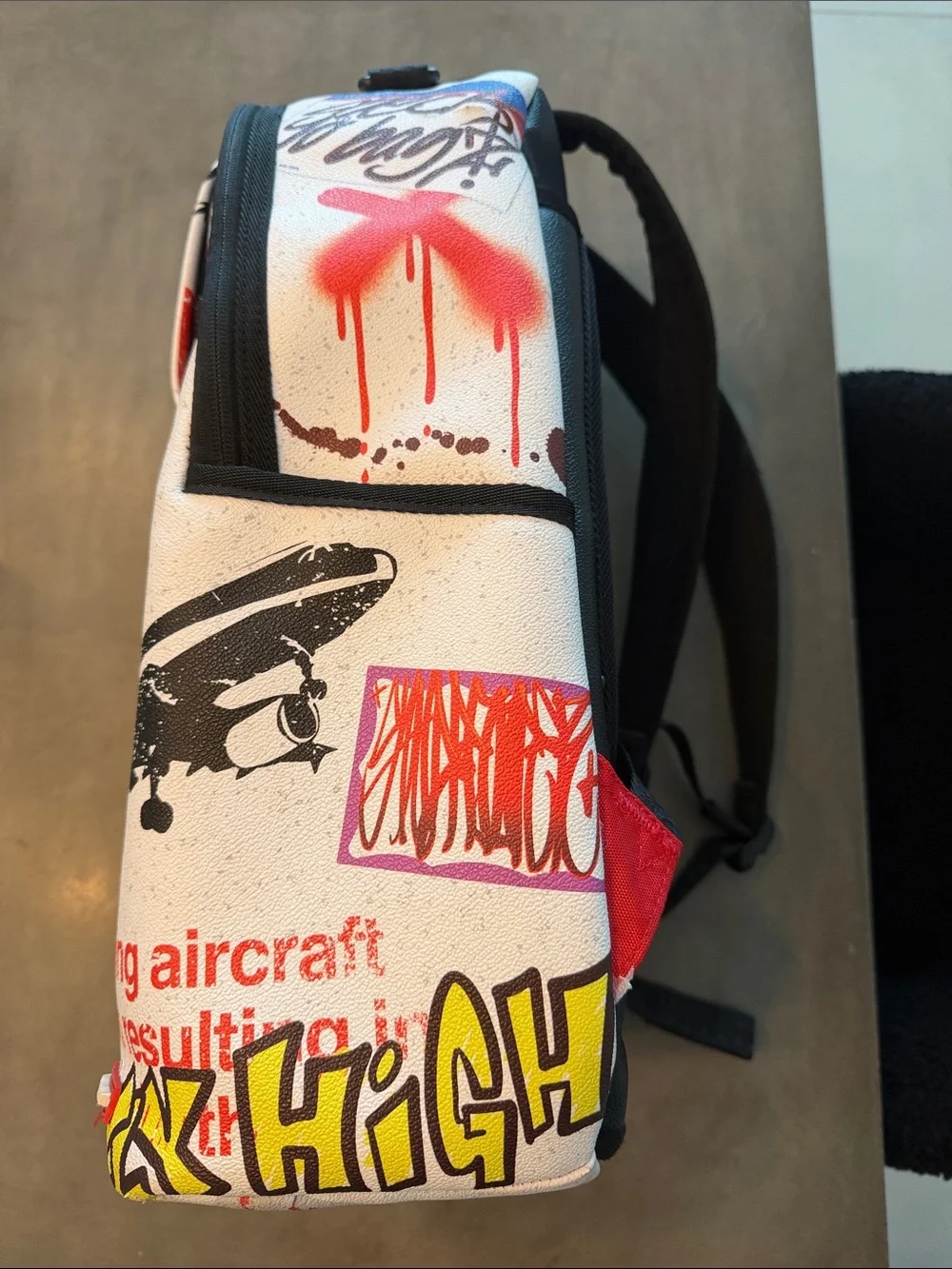 Sprayground Pink 'Danger' Graffiti Kids Mini Backpack
